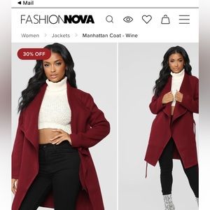 NWT Fashion Nova Coat